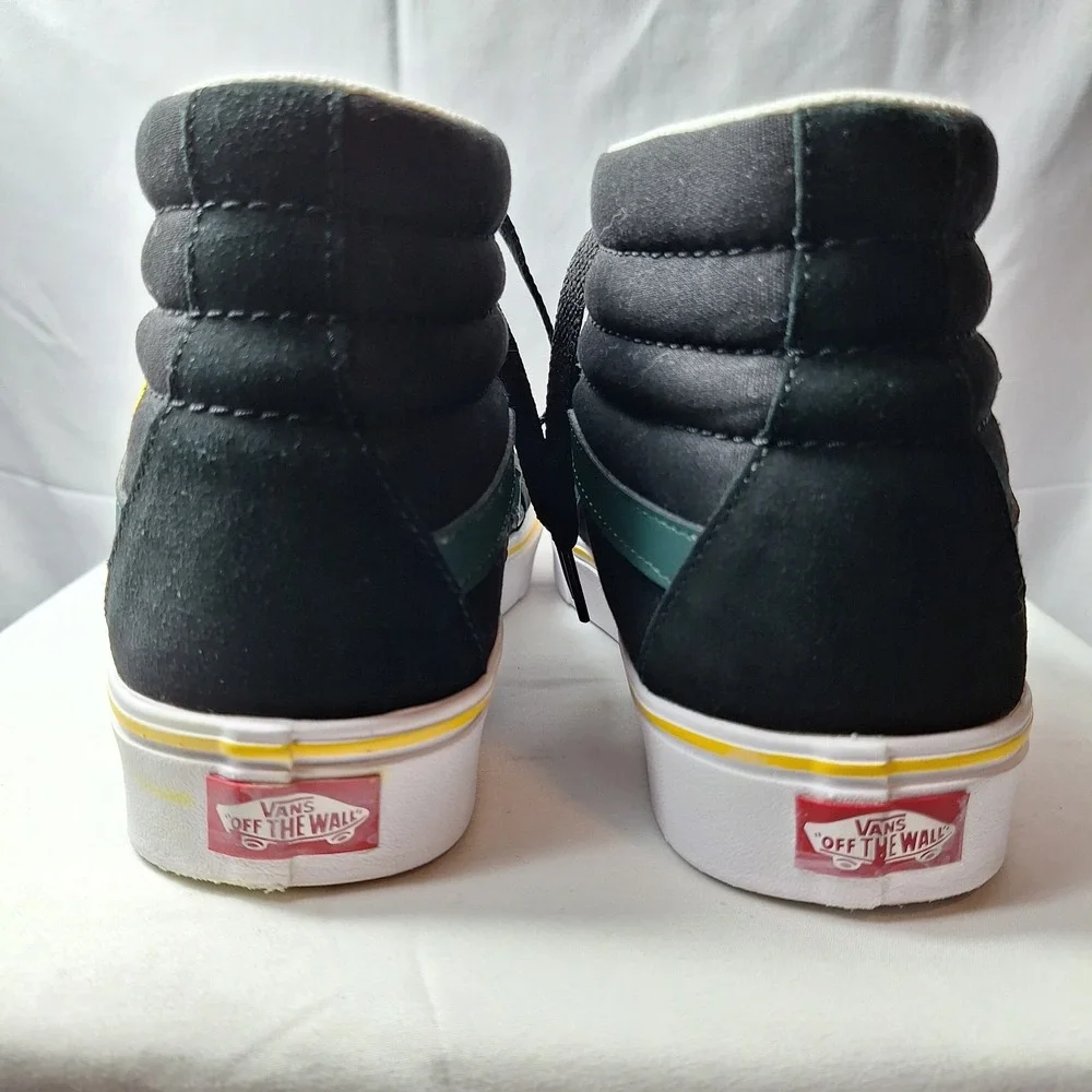 VANS ComfyCush Sk8-Hi Trip Outdoors Sneaker Men/8 Wmn/9.5 Black Yellow Sunny Day